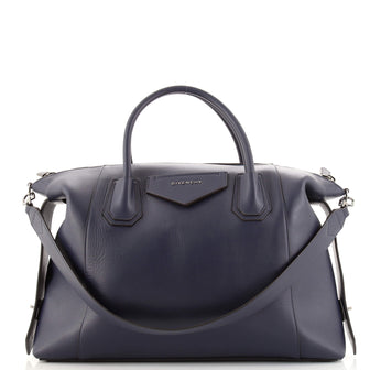 Givenchy Antigona Soft Bag Leather Medium Blue 1559071