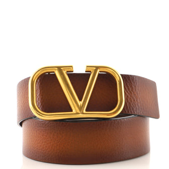 Valentino VLogo Reversible Belt Leather Wide