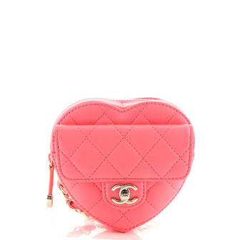 Chanel CC in Love Heart Belt Bag Quilted Lambskin
