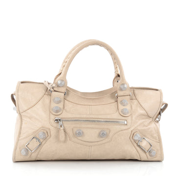 Balenciaga Part Time Giant Studs Handbag Leather