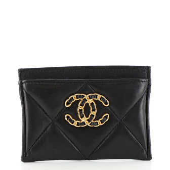 Chanel 19 Card Holder Quilted Lambskin