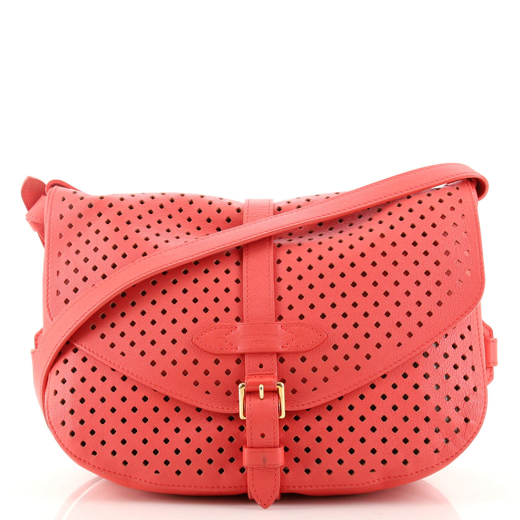 Louis Vuitton Pink Perforated Leather Saumur 30 QJB0OF2APB005