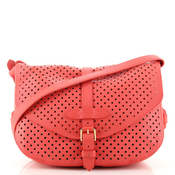Louis Vuitton Flore Saumur Handbag Perforated Leather