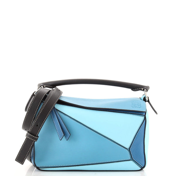 Puzzle leather handbag Loewe Blue in Leather - 30412572