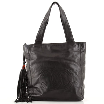 Chanel Vintage CC Tassel Tote Lambskin Medium