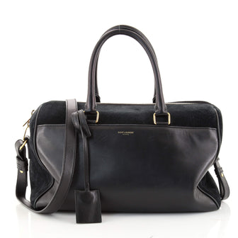 Saint Laurent Classic Duffle Bag Suede and Leather 6