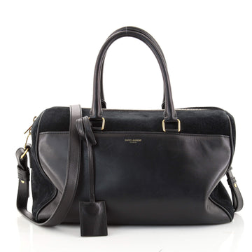 Saint Laurent Classic Duffle Bag Suede and Leather 6