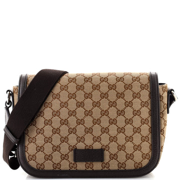 Gucci Flap Messenger Bag (Outlet) GG Canvas Small