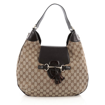 Gucci Emily Hobo GG Canvas Medium brown