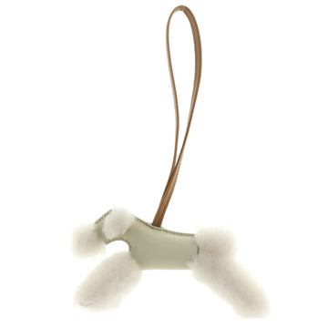 Hermes Budy Bag Charm Shearling and Leather