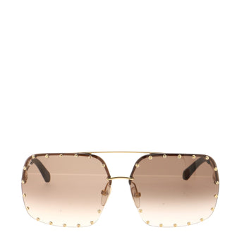 Louis Vuitton The Party Aviator Sunglasses Studded Metal