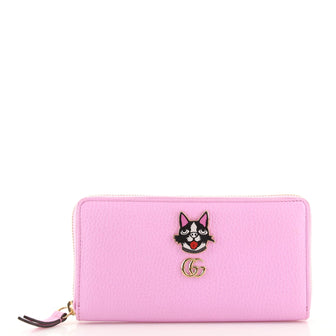 Gucci GG Marmont Zip Around Wallet Embellished Leather
