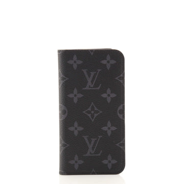 Louis Vuitton iPhone Folio Monogram Eclipse Canvas iPhone X