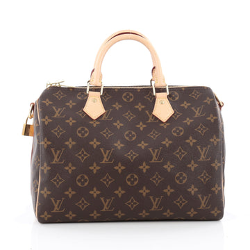 Louis Vuitton Speedy Bandouliere Bag Monogram Canvas 30 brown