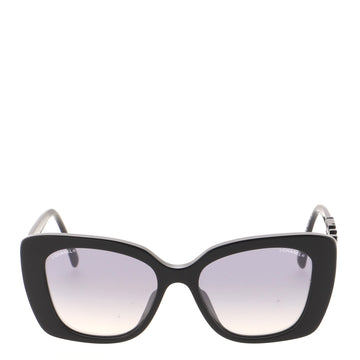 Chanel Logo Square Sunglasses Acetate with Crystals