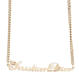 Christian Dior Kenny Scharf Logo Signature Necklace Metal