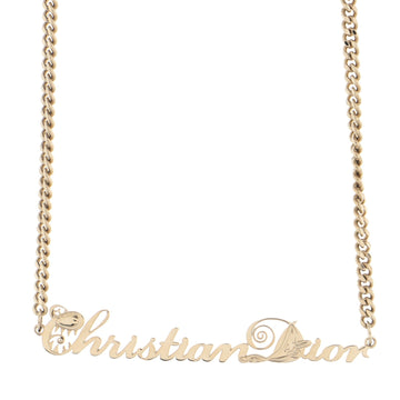 Christian Dior Kenny Scharf Logo Signature Necklace Metal