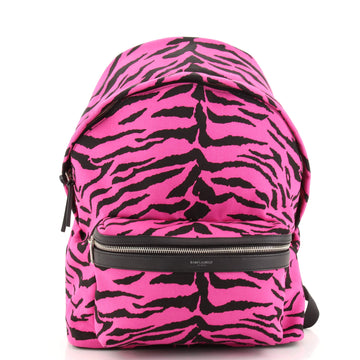 Saint Laurent City Backpack Printed Cotton Medium