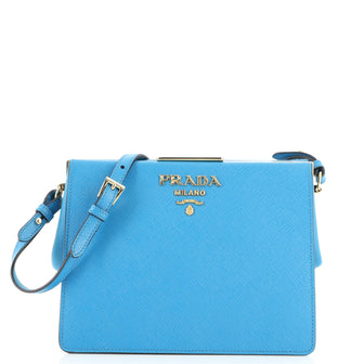 Prada Light Frame Shoulder Bag Saffiano Leather Small
