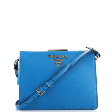 Prada Light Frame Shoulder Bag Saffiano Leather Small