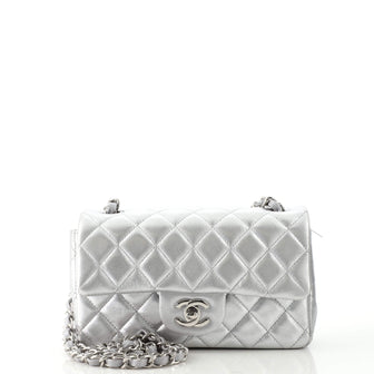 Chanel Classic Single Flap Bag Quilted Metallic Lambskin Mini