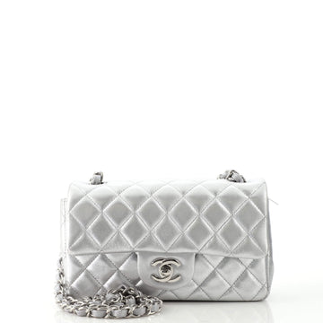 Chanel Classic Single Flap Bag Quilted Metallic Lambskin Mini