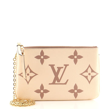 Louis Vuitton Double Zip Pochette Bicolor Monogram Empreinte Giant