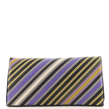 Bottega Veneta Flap Clutch Stitched Patchwork Leather Medium
