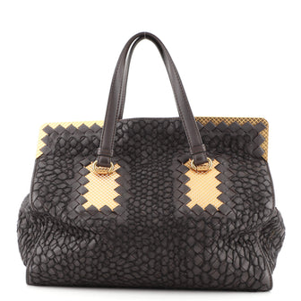 Bottega Veneta Tricot Doctor Bag Embroidered Intrecciato Nappa Small