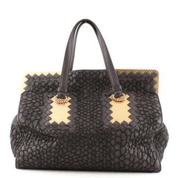 Bottega Veneta Tricot Doctor Bag Embroidered Intrecciato Nappa Small