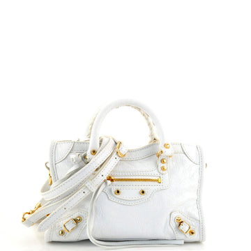 Balenciaga City Classic Studs Bag Leather Nano