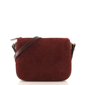Saint Laurent Zip Crossbody Bag Monogram All Over Suede Small