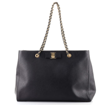 Salvatore Ferragamo Melike Tote Saffiano Leather Medium