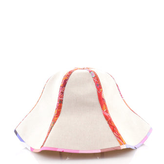 Hermes Petit H Hat Canvas and Silk Twill