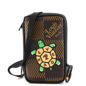 Louis Vuitton Nigo Double Phone Pouch Limited Edition Printed Giant Damier