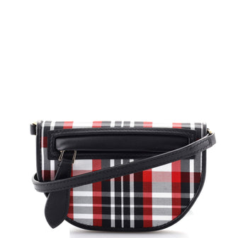 Burberry Olympia Flap Bag Tartan Nylon Micro