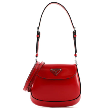 Prada Cleo Flap Shoulder Bag Spazzolato Leather Mini
