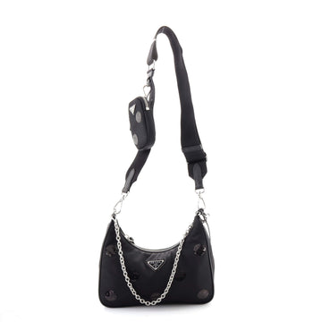 Prada Re-Edition 2005 Shoulder Bag Sequin Embellished Tessuto Small