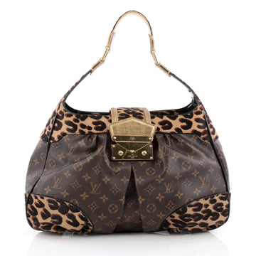 Louis Vuitton Polly Handbag Limited Edition Monogram Canvas and Pony Hair brown