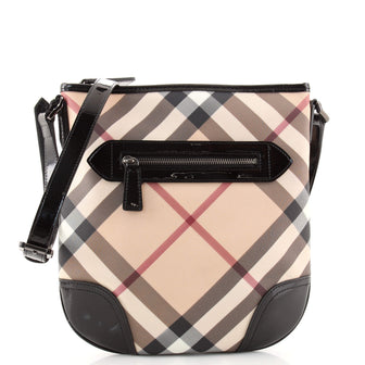 Burberry Dryden Crossbody Bag Nova Check Coated Canvas