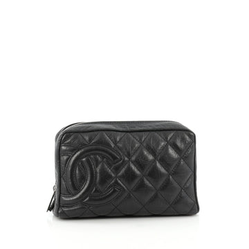 Chanel Cotton Club Cosmetic Pouch Quilted Aged Calfskin Small black
