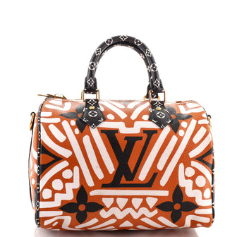 Louis Vuitton Speedy Bandouliere Bag Limited Edition Crafty Monogram Giant 25