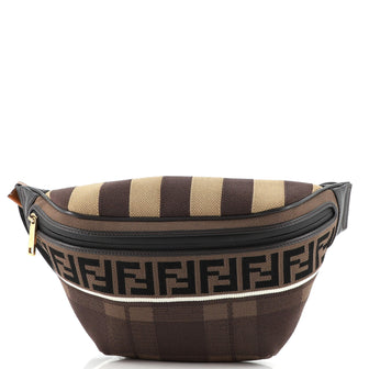 Fendi Zip Waist Bag Mixed Pattern Jersey