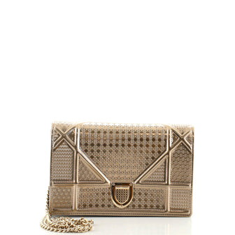Christian Dior Diorama Wallet on Chain Cannage Embossed Calfskin