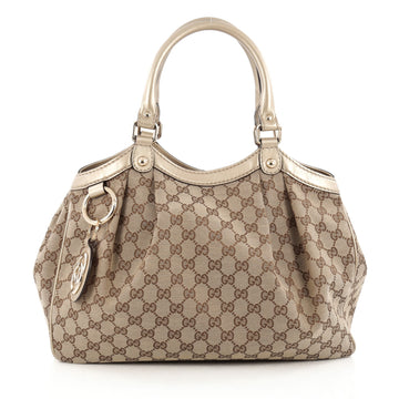 Gucci Sukey Tote GG Canvas Medium brown