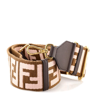 Fendi Strap You Shoulder Strap Zucca Canvas with Leather