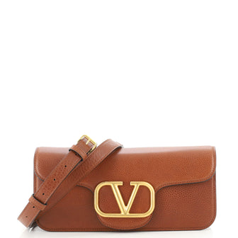 Valentino VLogo Flap Shoulder Bag Leather Medium