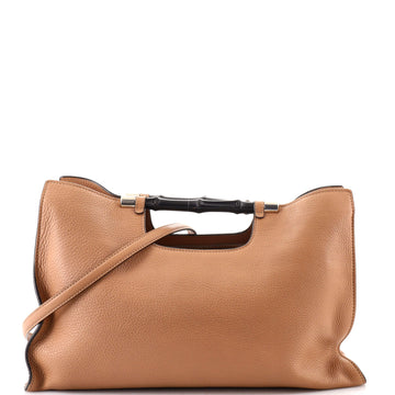 Gucci Bamboo Daily Tote Leather Wide