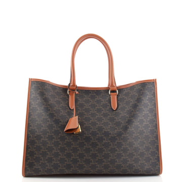 Celine Horizontal Cabas Tote Triomphe Coated Canvas