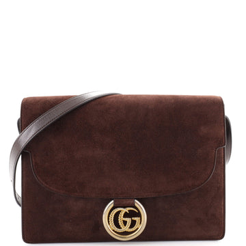 Gucci GG Ring Shoulder Bag (Outlet) Suede Medium